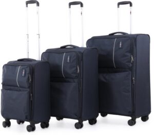 סט מזוודות בד 20+24+28 אינץ' דגם C-lite מבית Swiss Royal - צבע כחול נייבי