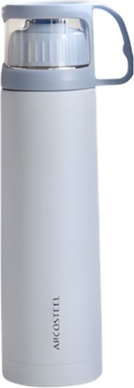 תרמוס מנירוסטה 500 מ''ל לשתייה קרה / חמה מבית Arcosteel - צבע כחול