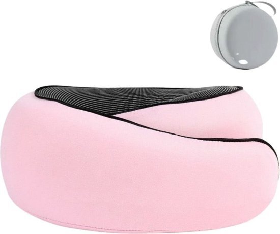 כרית נסיעות ויסקו לצוואר דגם Solatrix Pro מבית Camel Mountain - צבע ורוד