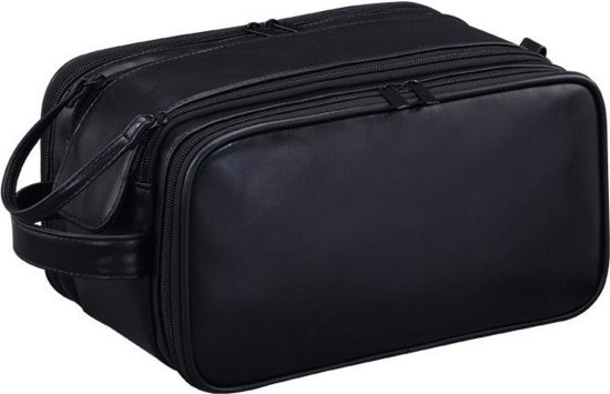 420616_b_1.jpg תיק רחצה דמוי עור דוחה מים דגם The Everkit מבית Camel Mountain - צבע שחור