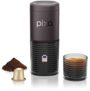 מכונת אספרסו ניידת חשמלית Wacaco Pixapresso - תואמת לקפה טחון ולקפסולות קפה Nespresso