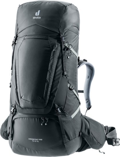 תיק גב לנשים 75+10 ליטר דגם Deuter Aircontact Pro SL - צבע גרפיט