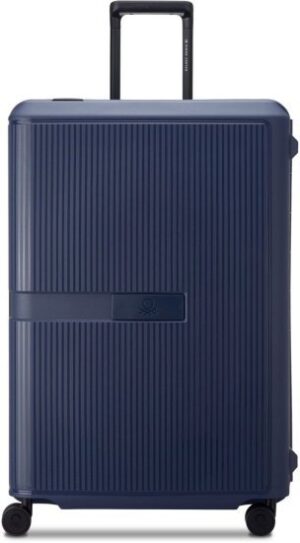 מזוודה קשיחה ללא רוכסן 28 אינץ' דגם Color Block Hardside מבית Delsey Paris - צבע כחול Navy