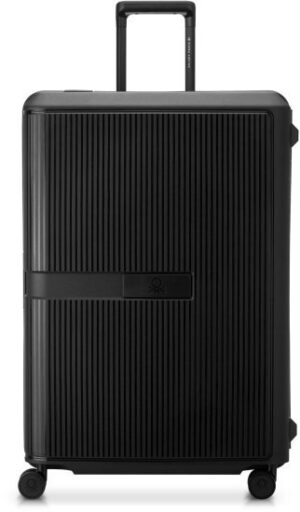 מזוודה קשיחה ללא רוכסן 28 אינץ' דגם Color Block Hardside מבית Delsey Paris - צבע שחור
