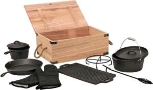 סט 7 כלי בישול מברזל יצוק לקמפינג מבית Greenplace