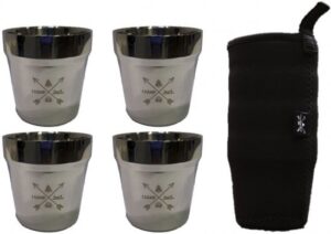 סט כוסות דופן כפולה לשטח 180 מ''ל I-CAMP